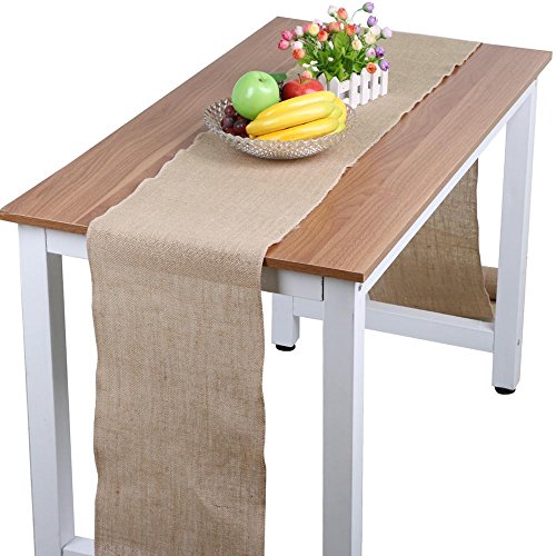 Yahee Tischläufer Tischband Tischdeko 30 cm breit, 10 Meter Rolle aus Jute natur - 6