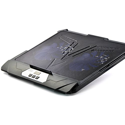 granvela® axt02 38,1 cm Notebook Cooling Pad und Laptop-Ständer; Slim, leise, Geschwindigkeit und Winkel verstellbar, Kühler Pad mit Digital Display - 2