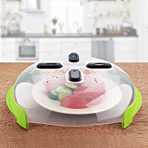 Magnetico microwave Splatter cover - vapore | Lavabile in lavastoviglie e microonde Hover anti-sputtering guardia con coperchio paraschizzi, BPA-free | 11.8 a - Weiai (bianco)