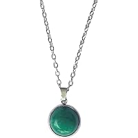 Donna Uomo Collana a catena Pendente Gemma naturale Pietra Quarzo Punto esagonale Colonna a pendolo Gioielli Chakra-opale