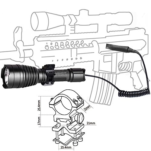 Odepro Langstrecken Jagd Taschenlampe Mit Rot Grün IR850nm Weiß ersetzbar Cree LED und Fernschalter Für die Jagd - 7