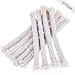 Produktbild YoungRich 50 Stück Kerzendochte Lampendocht Runddocht Hohle Baumwoll-Docht Ersatzdochte Öllampendocht für Kerze Öllampe Gartenfackel Bambusfackel Fackel Taschenlampe Brenner 14x0,5 cm Weiß