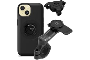 Quad Lock Kierownica Motocyklowa Uchwyt Telefonu PRO Zestaw z Amortyzatorem Drgań i iPhone 15 MAG Etui