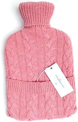 Graham Cashmere - Luxury Pure Cashmere Hot Water Bottle - Made in Scotland - Pink