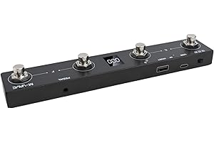 Advokingtap For M-VAVE Chocolate Plus For MIDI Footswitch Controller Rechargeable 4 Buttons, For Musicians USB Control(Black)