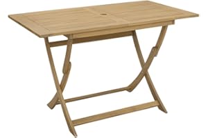 vidaXL Gartentisch, Outdoor Tisch mit Klappdesign, Esstisch für Garten Terrasse, Klapptisch Terrassentisch Gartenmöbel, Massivholz Akazie