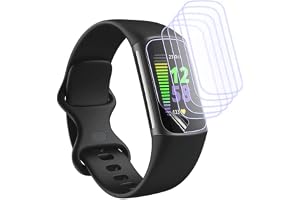 nvskvd 6 stycken hydrogelfolie för Fitbit Charge 5 | HD TPU skärmskydd flexibel, reptålig skyddsfilm, High Sensitivity Touch, skärmskydd
