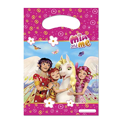 56-teiliges Party Set Mia & Me – Teller, Becher, Servietten, Tischdecke, Partytüten, Einladungen, Trinkhalme, Partykette – für 8 Kinder - 6