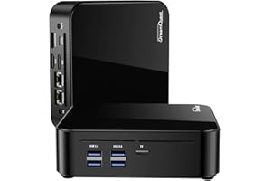 ‎DREAMQUEST DreamQuest Mini PC with Win 11 Pro Intel N150 (up to 3.6 GHz) 32GB DDR4 1TB M.2 SSD (max 4TB) Micro Desktop Computer with HDMI Type-C Port, 2X Gigabit Ethernet/WiFi 5/BT 5/USB3.2 X4 for Business