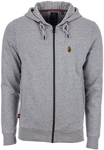 Mens Luke 1977 Mens Full Zip Hooded Sweatshirt in Light Grey - XL