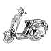 Produktbild Design Skulptur MOFA 22cm Moped antik silber