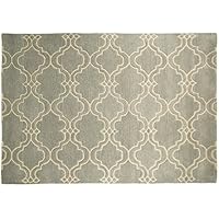Flair Rugs Moorish Casablanca - Alfombra de Lana Pura, Lana, Azul, 160 x 230 cm