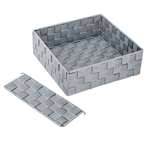 Wenko 54050100 Küchenorganizer Adria L mit variabler Trennwand, Polypropylen, grau, 26 x 26 x 9 cm - 3