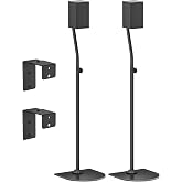 Samsung Speaker Stand - Adjustable Floor Stand 33" to 42" for Samsung Surround Speakers, with Wall Mount Options, Ideal for R