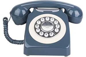 Sangyn Classic Retro Telephone Vintage Style Cord Phone with Push Button Old Fashioned Landline Desk Phone for Home Office Hotel and Bar