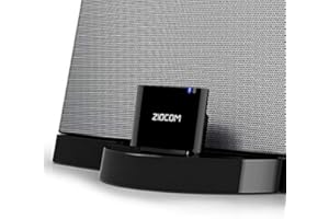 ZIOCOM Adaptador Bluetooth de 30 Pines para Bose iPhone iPod SoundDock y Otros Altavoces de Base de 30 Pin con Cable Auxiliar de 3,5 mm (no para automóviles y Motocicletas)