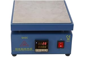 FOCKET Electronic Heating Station,200x200mm AC 500W Three-dimensional Cooling Hole Digital LCD Electronic Hot Plate Preheating Station for Phone Screen Replacement,SMD Reengineering,etc(UK)