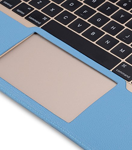 Melkco Easy-Fit Premium-echtes Leder-Abdeckung für Apple MacBook Air – 12 Zoll (Schwarz) - 3