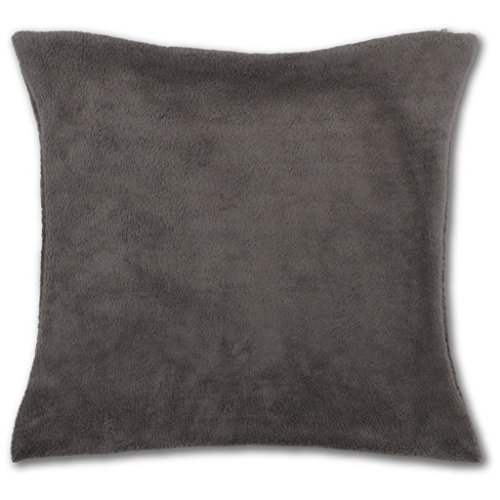 Kissenhülle Kuschel 30x30cm Kissenbezug Dekokissen Auswahl: anthrazit - dunkelgrau ohne Füllung