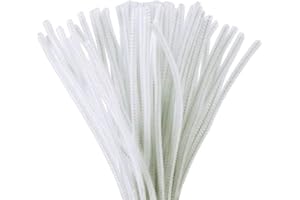 ArkCRAFT Pipe Cleaners (Chenille) - 300mm X 4mm Pk-100 (white1)