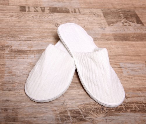 Preisvergleich Produktbild Hotelslipper / Pantoffel geschlossen supersoft weiß