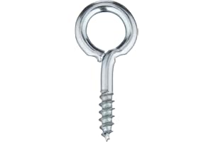 Merriway BH00102 (30 st) skruvögon, ljust zinkpläterat stål 25 mm - förpackning med 30 stycken