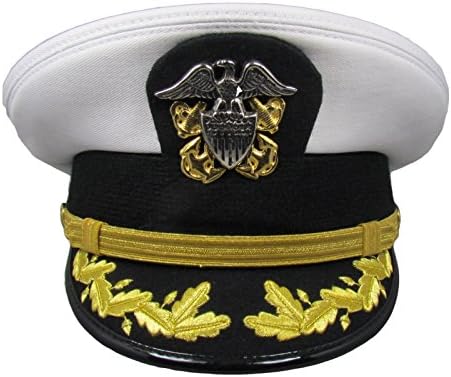 Cap US Navy Style Officers White Uniform Cap R1840