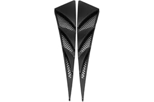 ASUDARO Pegatina de decoración de ala lateral de coche 1 par Capó lateral ABS exterior del coche capó de la tapa de ventilación de capó de entrada de aire del coche campana de ventilación pegatina de tiburón