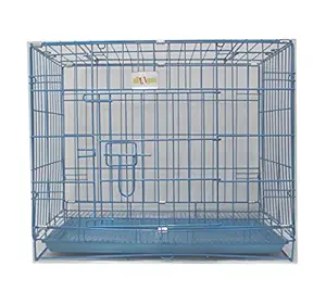 All4Pets Dog Crate - 2 (Blue Cage with Brown Box)