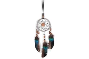 FURNRUBDEN NA Dream Catcher Wind Chimes Small Boho Charms Handmade Feather for Car Hanging Decorations
