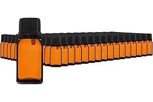 HandsUnity 10ml-192 pièces de Flacon à Compte-gouttes - Petit Flacon en Verre Ambré de type Apothicaire avec Bouchon à Compte-gouttes Noir en Verre Brun Ensemble comprenant 5 Accessoires