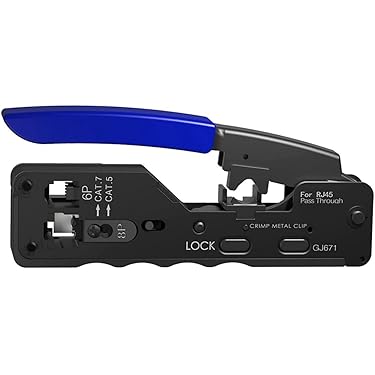 Pinza Crimpatrice RJ45 - Per Cat 7/6/5, Multifunzione Spellatura E Taglio, 135mm - Foto 12