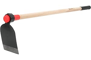 Bellota HOE325800W120AP - Azada de Acero Especial para Agricultura y jardinería, con Mango de Madera y Sistema antigiro