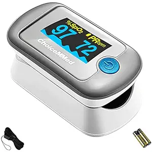 CHOICEMMED Fingertip Pulse Oximeter - MD300CN330Oxygen Monitor Fingertip - Blood Oxygen Saturation Monitor with OLED display, Pulse bar, Pulse blood Oxygen SPO2 & PR Measurement, CE, FDA Approved