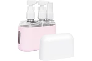 Unaone Reiseflaschen, 3 in 1 Reisebehälter für Toilettenartikel, Lecksichere nachfüllbare Plastikflaschen mit Deckel und Etiketten, Travel Essentials Flaschen für Shampoo Lotion
