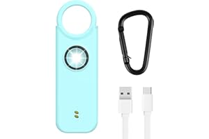 Flintronic Personal Safety Alarms for Women, 135DB Personal Security Alarm with LED Strobe Light, Self-Defense Emergency Alarm for Women, Girls, Children and Elderly, Blue