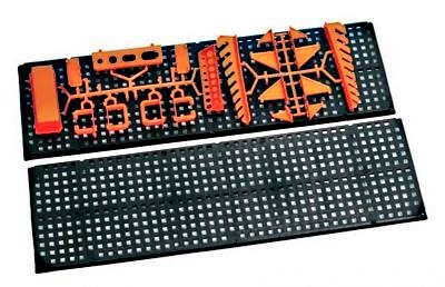 Werkzeugwand mit 19 teiligem Werkzeugbefestigungsset, Länge 80 cm x Breite 48 cm – beliebig erweiterbar - 2