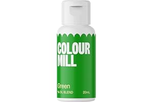Colour Mill Oil Blend Green Oil Based Food Colouring - Food Colours for Chocolate, Fondant, Cupcakes, Cakes, Baking, Macaron - Food Colouring for Cake Decoration - 20 ml