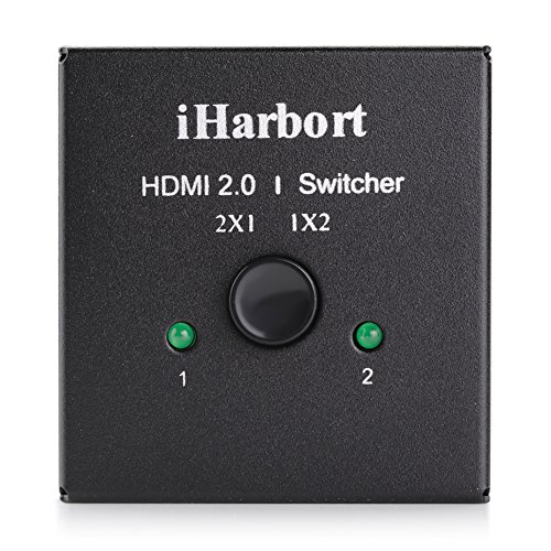 iHarbort® 2 Port HDMI Switcher / Splitter Adapter Bidirektional 2 In 1 Out oder Switch 1 In 2 Out Unterstützt 3D und 1080P für HDTV / 4K Ultra HD / Blu-Ray Player / DVD / DVR / X Box, etc - 4