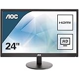 AOC e2470SWH - 24 Inch 60Hz, TN, 5ms FHD Monitor, Speakers, Vesa mount, 1ms response time (1920 x 1080 @ 60Hz, TN, 5ms, HDMI/