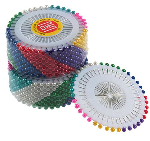 CHIC*MALL 480pcs Schneiderei Stecknadeln Rundkopf-Farbe-Perlen-Corsage Pin Sewing
