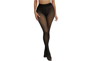 Sumvov Collant Termici Donna invernali S/M/L Calze Termiche Donna, collant felpati donna effetto velato trasparente collant foderati in pile