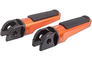 SINKEES Motorcycle Foot Pegs Front Pedals Rider Footrest Accessories for Duke 125 2011-2020 for Duke 390 2013-2020 for Shiver 900 2017-2020 (Orange)