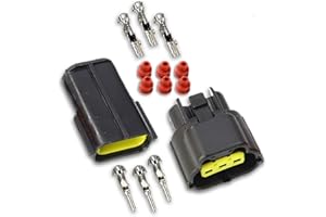 LE PALAIS DU BRICBRAC Kit Connecteur électrique 1/2/3/./16 Voies- 12V étanche- Automobile Moto Bateau (3 Voies)