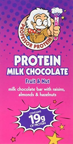 Professor Protein Milk Chocolate Protein Bar, 75 g, Fruit and Nut, 10-Piece