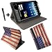 Produktbild Retro Hülle für Aldi Medion lifetab S8312 MD98989 20,32cm 8 zoll Tablet PC Tasche stars and stripes mit Standfunktion + Pen - 8 zoll Amerika Flagge