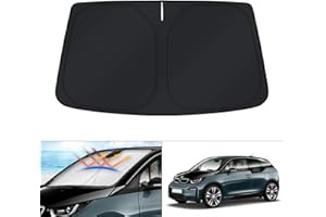 KUST Windshield Sun Shade for BMW i3 2014-2022 Window Sunshade Sun Visor Protector Foldable Blocks UV Rays Keep Your Car Cooler