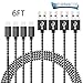 Price comparison product image MFi Certified Lightning Cable, Phone Charger Cable4-Pack 2M Extra Long Nylon Braided Fast Charging& Syncing Cord Compatible with iPhone XS/MAX/XR/X/8/8/Plus/7/7 plus/6s/ 6s Plus and More