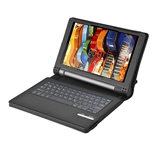 Lenovo YOGA Tablet 3-10 QWERTZ Tastatur, ELTD Bluetooth Tastatur (QWERTZ Tastatur) für Lenovo YOGA Tablet 3-10, Not für Lenovo YOGA Tablet 3-10 Pro – mit Standfunction, Schwarz - 2
