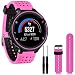 Produktbild Garmin Forerunner Armband,Sundaree Silikon Uhrband Band Edelstahl Armband Strap Uhrenarmband für Garmin Forerunner 220/230/235/620/630(Black in Rose Red)